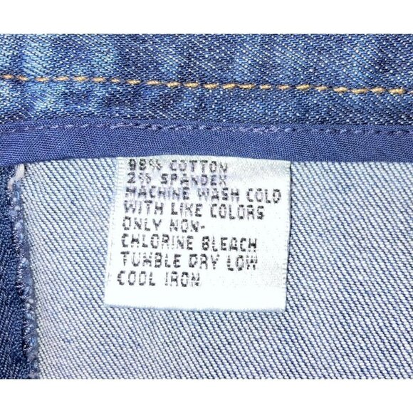 Talbots Petites Stretch Denim Raw Hem Elastic Inset Waist Mini Short Skirt - Picture 6 of 9